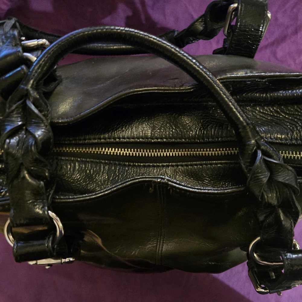 Charles David Patent Leather Tote Bag Y2K - Picture 6 of 11